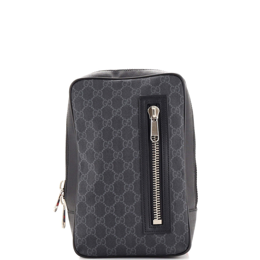 Gucci Soft Zip Sling Bag GG Coated Canvas Small