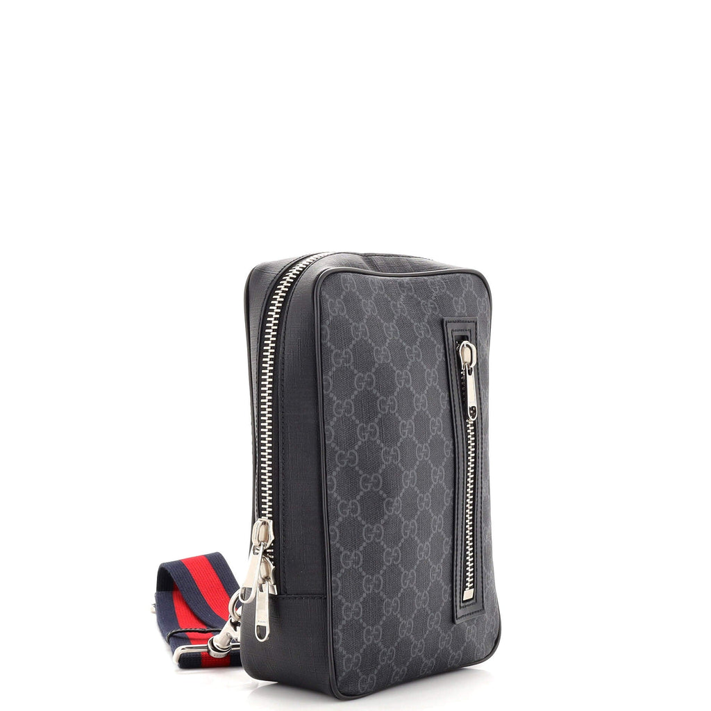 Gucci Soft Zip Sling Bag GG Coated Canvas Small