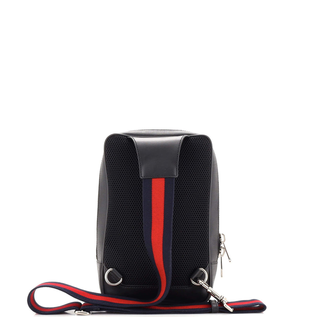 Gucci Soft Zip Sling Bag GG Coated Canvas Small