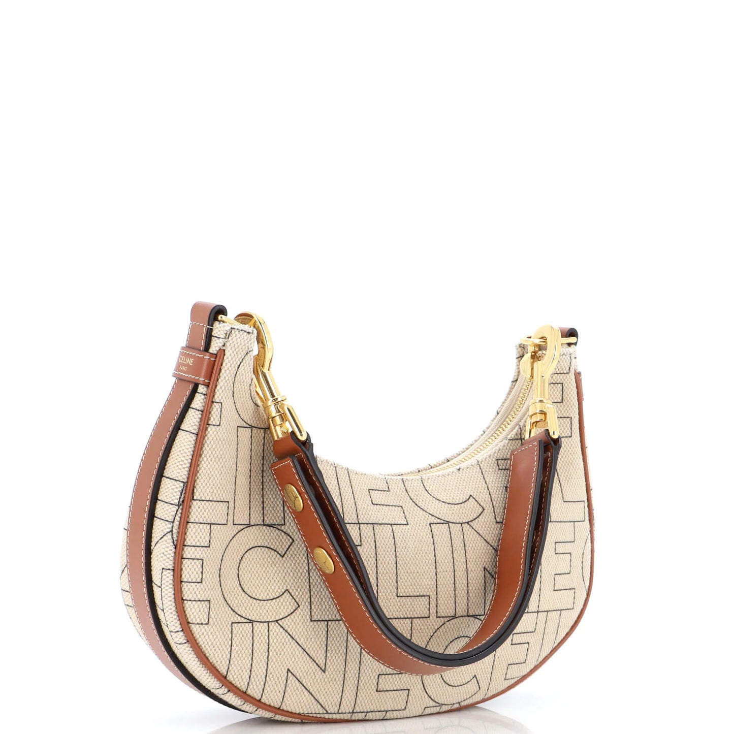 Celine Ava Bag Logo All Over Textile Medium