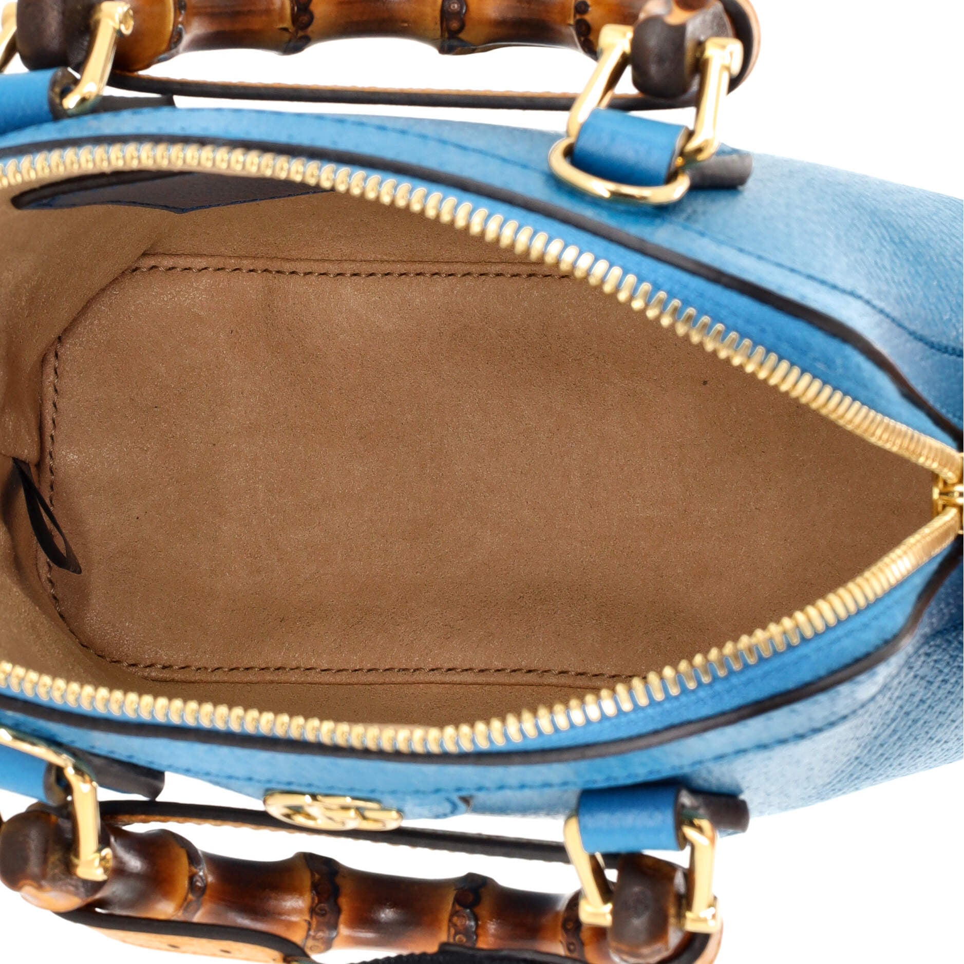 Gucci Diana NM Bamboo Dome Top Handle Bag Leather Mini