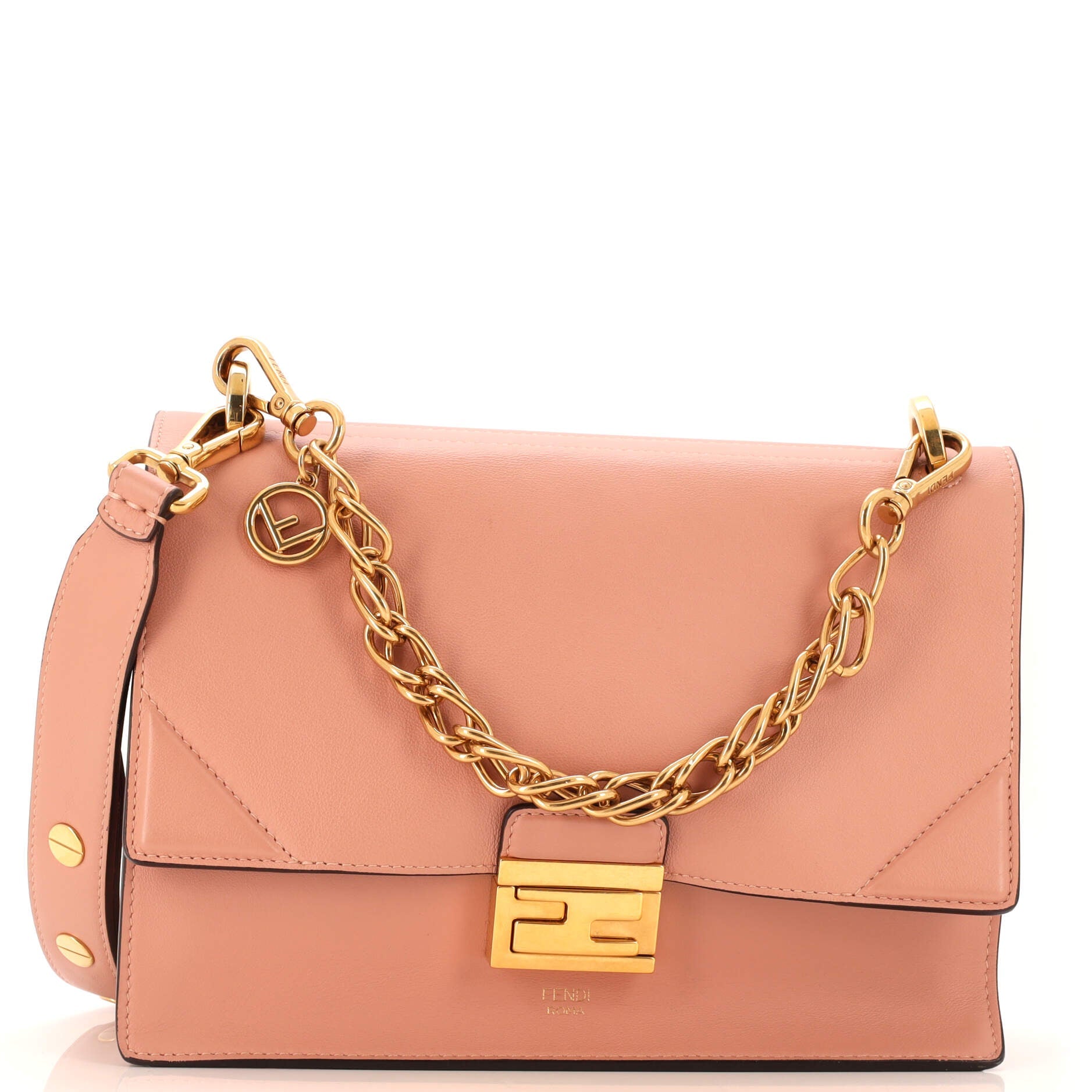 Fendi Kan U Shoulder Bag Leather Medium