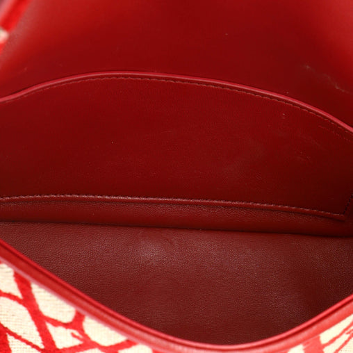 Valentino Garavani Vlogo Top Handle Flap Bag Toile Iconograph Fabric