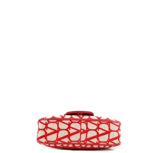 Valentino Garavani Vlogo Top Handle Flap Bag Toile Iconograph Fabric