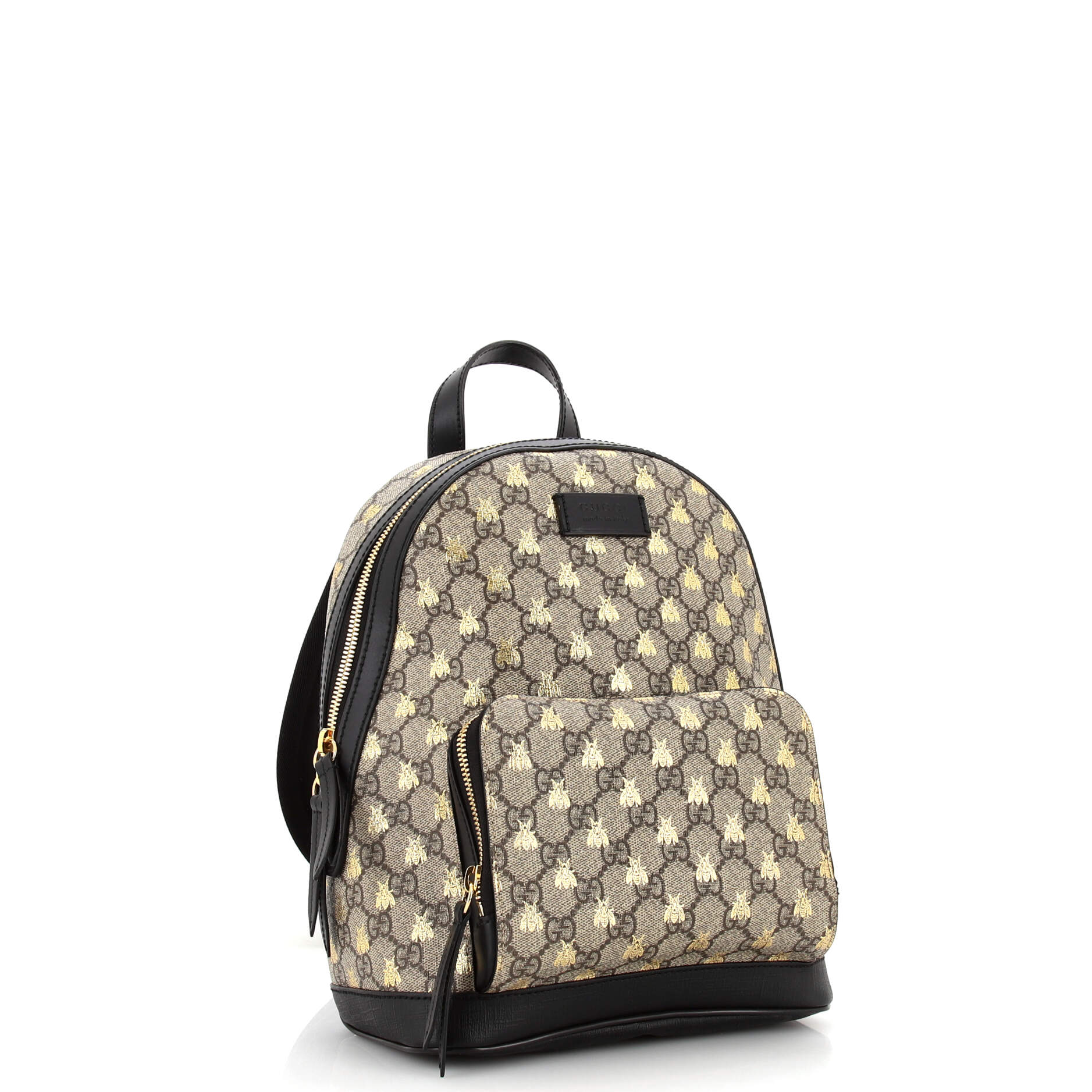 Gucci Zip Pocket Backpack Printed GG Coated Canvas Small