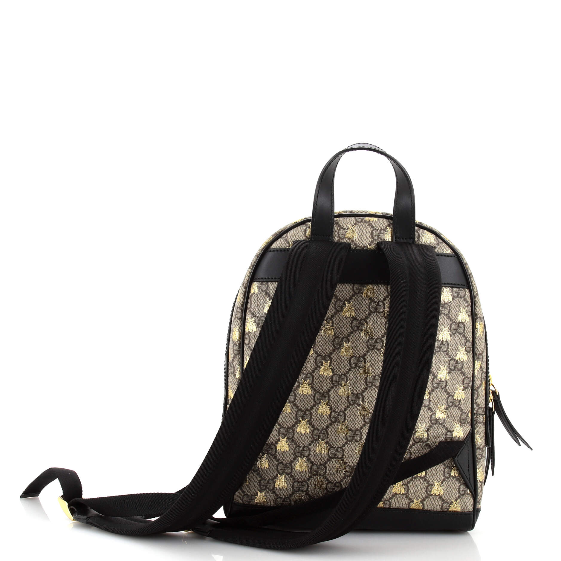 Gucci Zip Pocket Backpack Printed GG Coated Canvas Small