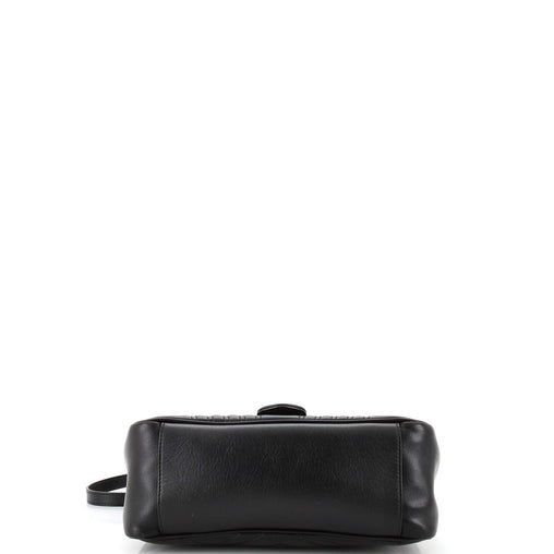 Gucci GG Marmont Top Handle Flap Bag Matelasse Leather Small