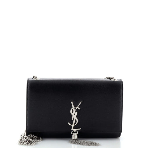 Saint Laurent Classic Monogram Tassel Crossbody Bag Grainy Leather Medium