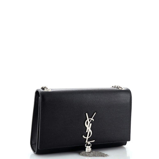 Saint Laurent Classic Monogram Tassel Crossbody Bag Grainy Leather Medium