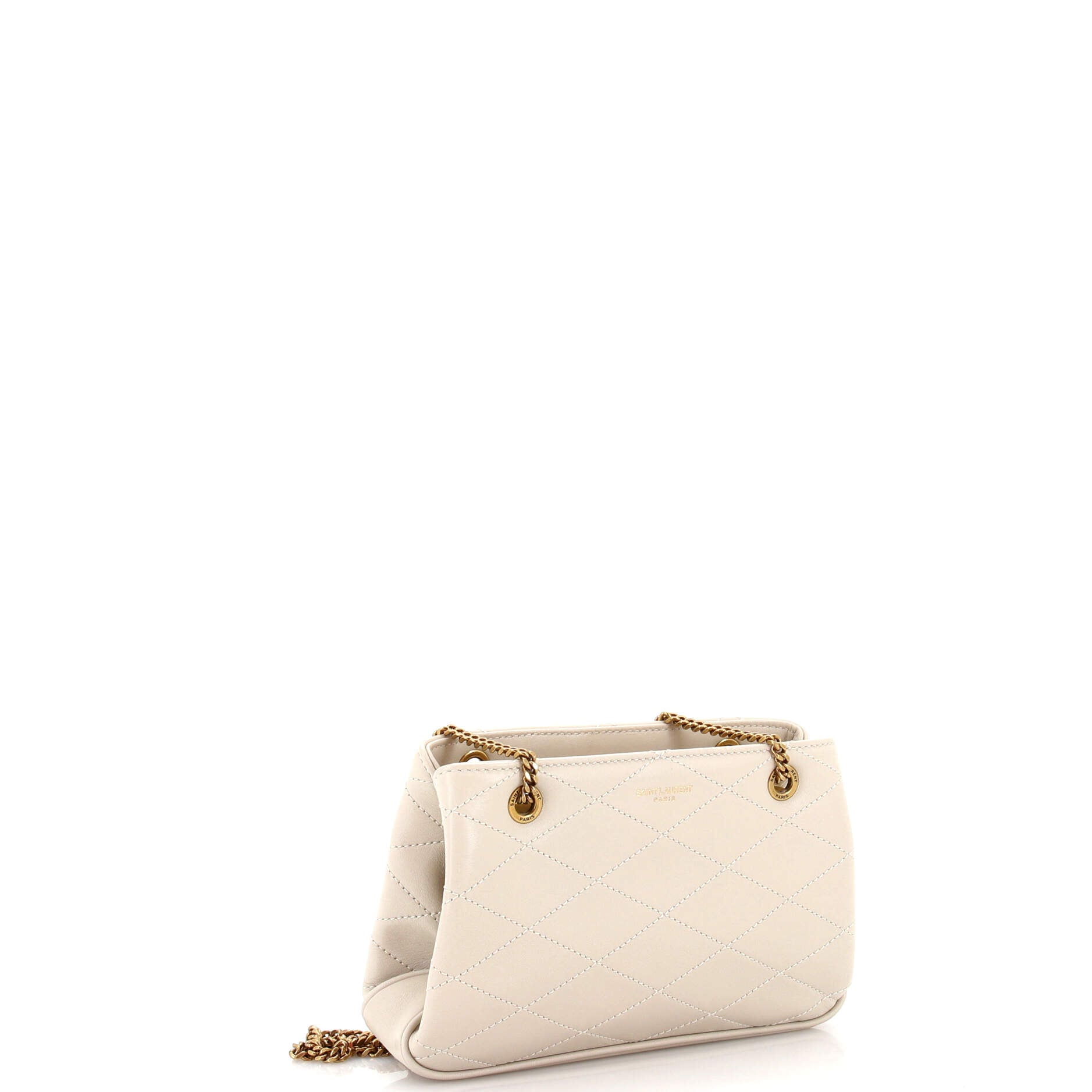 Saint Laurent Melody Chain Shoulder Bag Quilted Leather Small