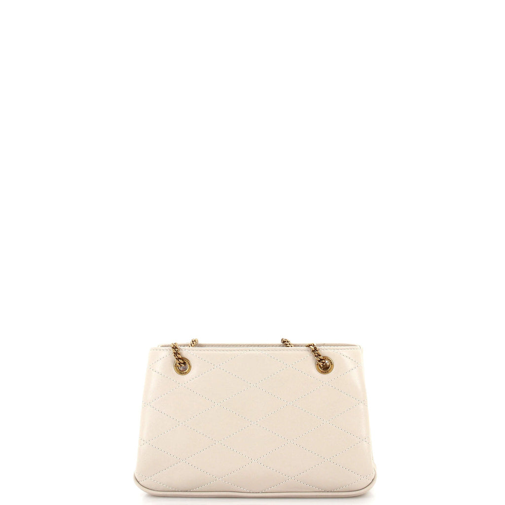 Saint Laurent Melody Chain Shoulder Bag Quilted Leather Small