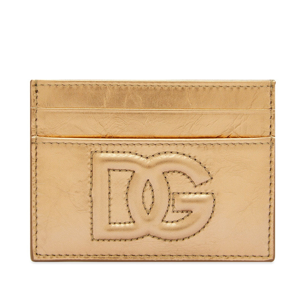 New Dolce & Gabbana Women's Logo Card Holder in Oro