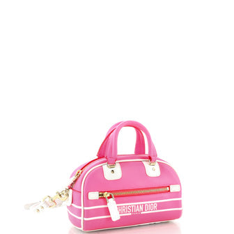 Christian Dior Vibe Zip Bowling Bag Leather Micro