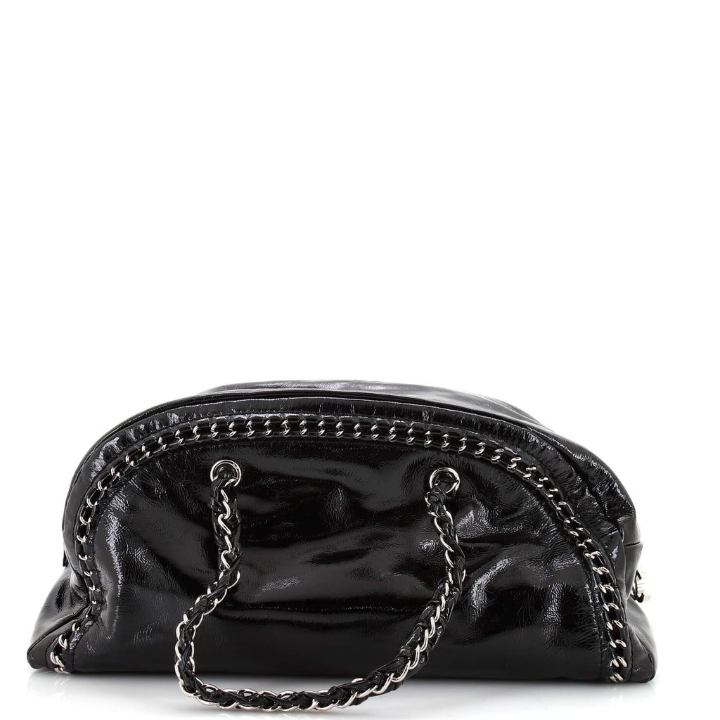 Chanel Luxe Ligne Bowler Bag Patent Large