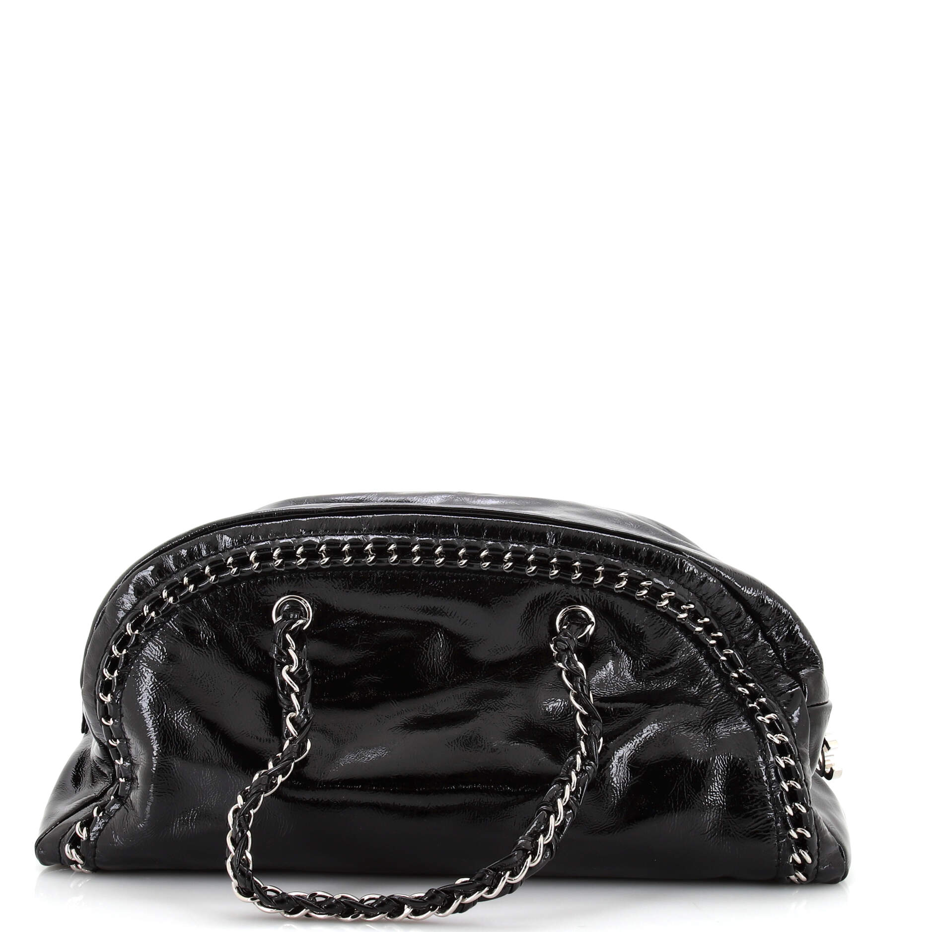 Chanel Luxe Ligne Bowler Bag Patent Large