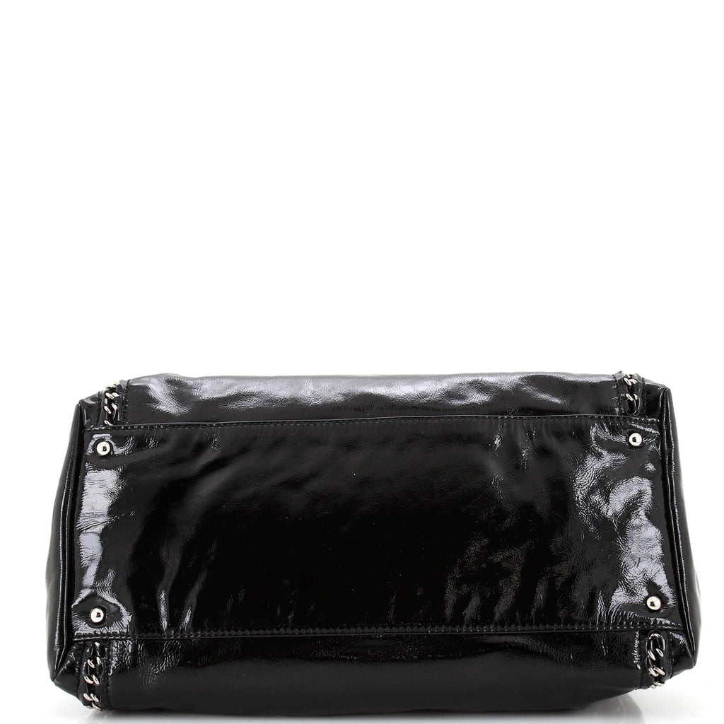 Chanel Luxe Ligne Bowler Bag Patent Large