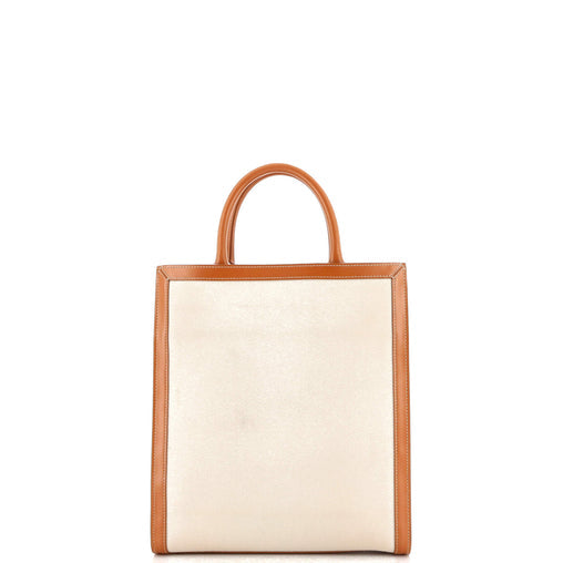Celine Vertical Cabas Tote Canvas with Leather Small