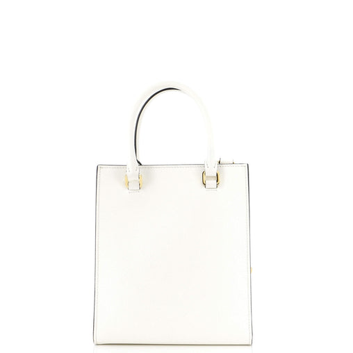 Prada Lux Embossed Logo Tote Saffiano Leather Small