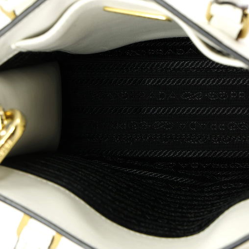 Prada Lux Embossed Logo Tote Saffiano Leather Small
