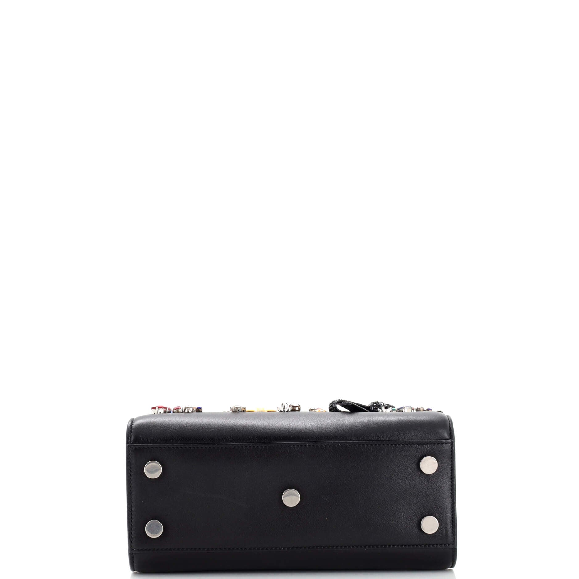 Saint Laurent Sac de Jour Bag Crystal Embellished Leather Nano