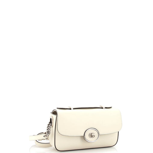 Gucci Petite GG Flap Shoulder Bag Leather Small