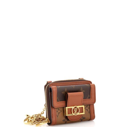 Louis Vuitton Dauphine Chain Wallet Reverse Monogram Canvas Small