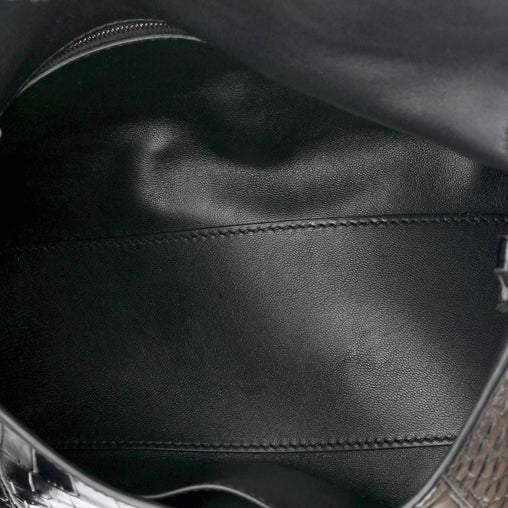 Balenciaga Downtown S Chain-Handle Shoulder Bag Crocodile Embossed Leather Small