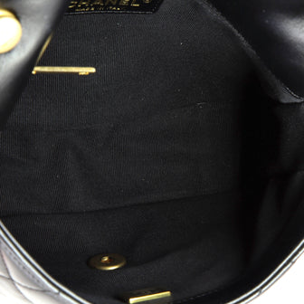 Chanel Lacquered Metal CC Flap Bag Quilted Lambskin Small