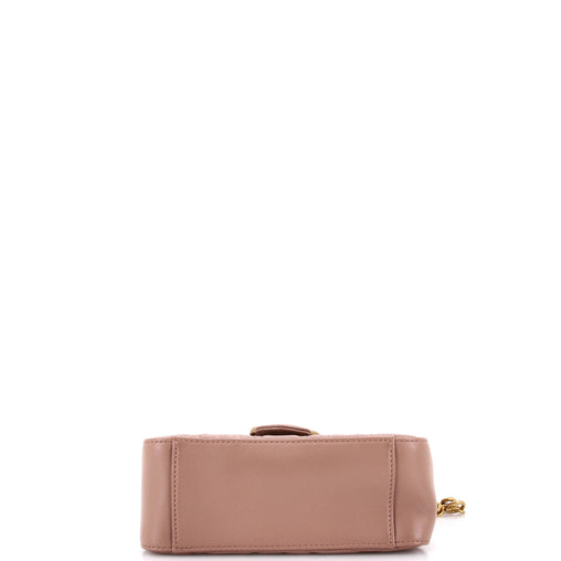 Gucci GG Marmont Top Handle Flap Bag Matelasse Leather Mini