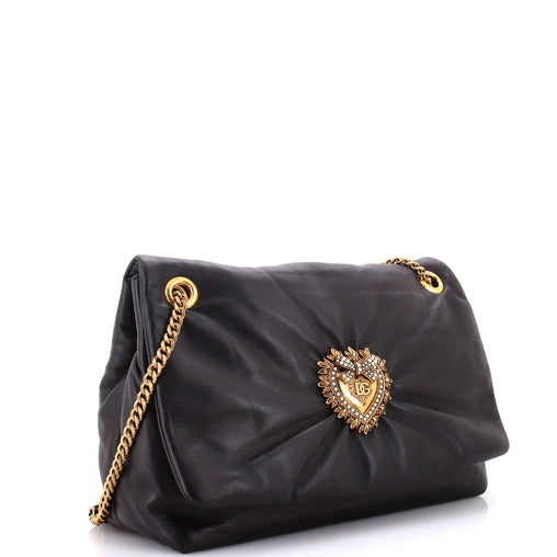 Dolce & Gabbana Devotion Soft Flap Shoulder Bag Leather Large
