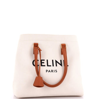 Celine Horizontal Cabas Tote Canvas with Leather Small