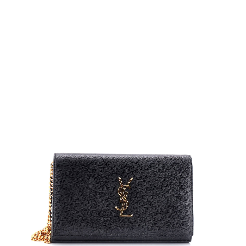 Saint Laurent Classic Monogram Wallet on Chain Leather