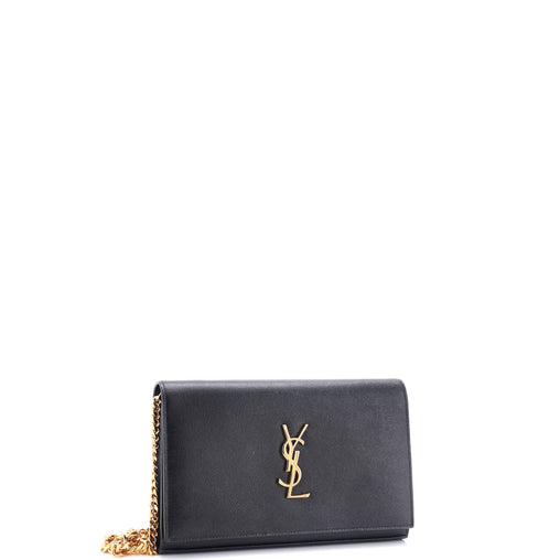 Saint Laurent Classic Monogram Wallet on Chain Leather
