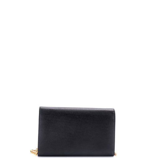 Saint Laurent Classic Monogram Wallet on Chain Leather