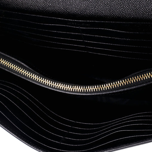 Saint Laurent Classic Monogram Wallet on Chain Leather