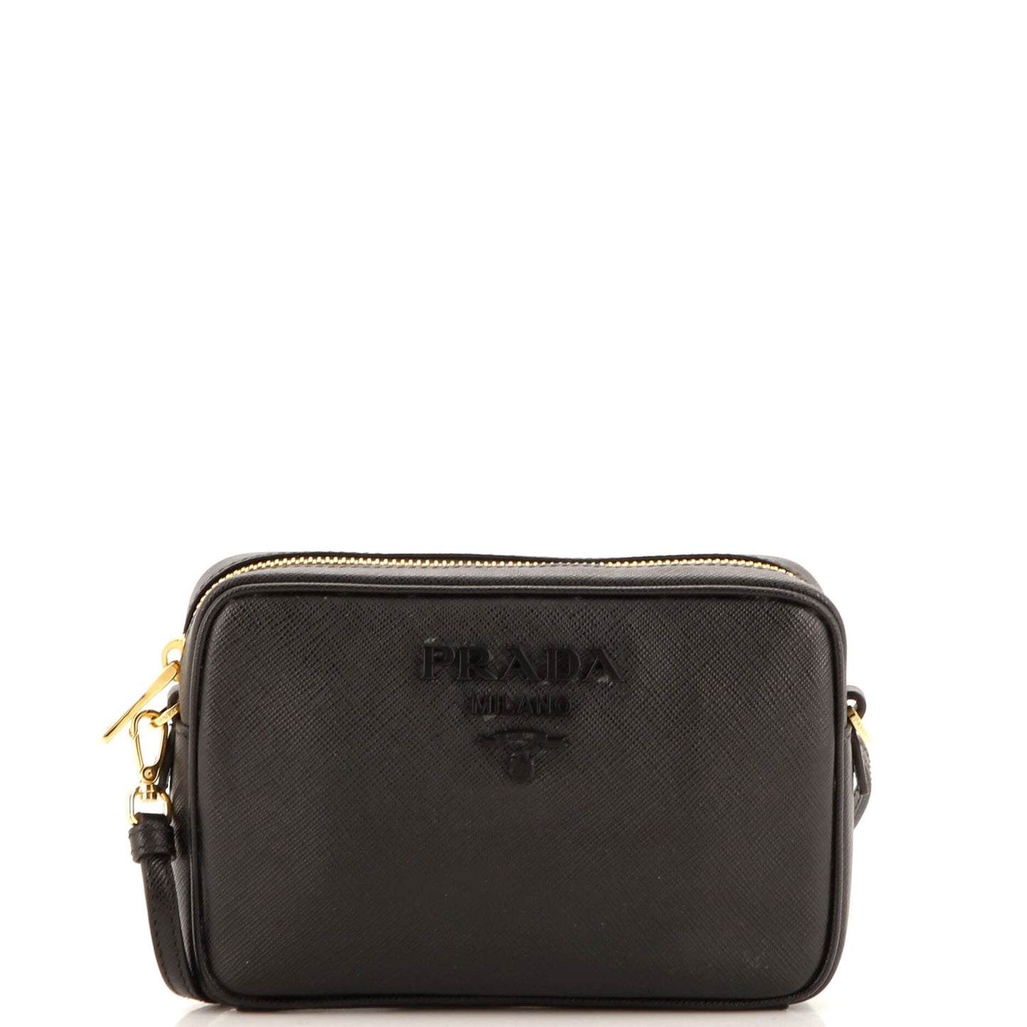Prada Monochrome Camera Bag Saffiano Leather Small