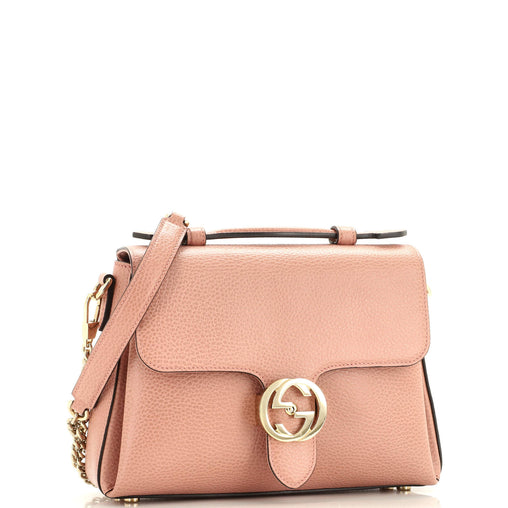 Gucci Interlocking Top Handle Bag Leather Small