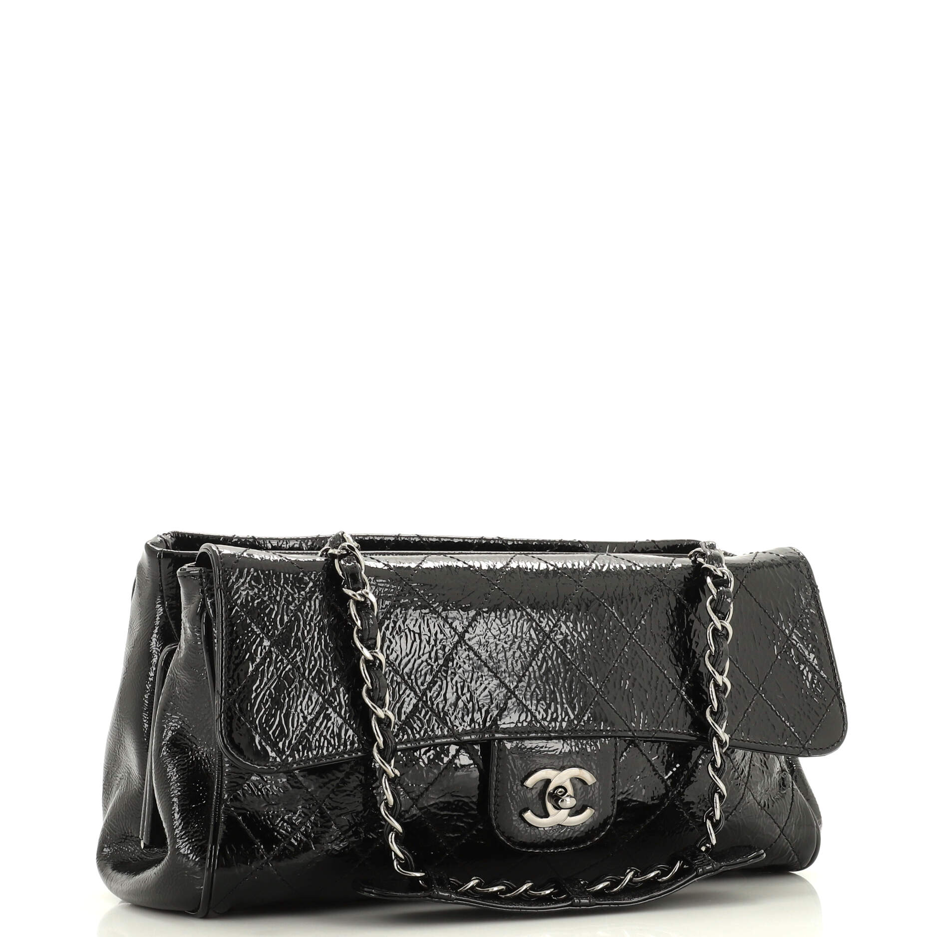 Chanel Ritz Flap Bag Quilted Patent Small