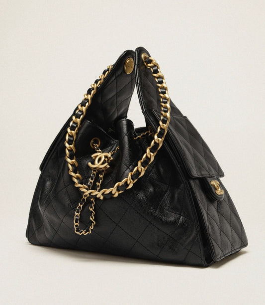 Chanel 25 Small  Black Caviar
