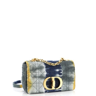 Christian Dior Caro Bag Cannage Quilt Tie Dye Denim Small