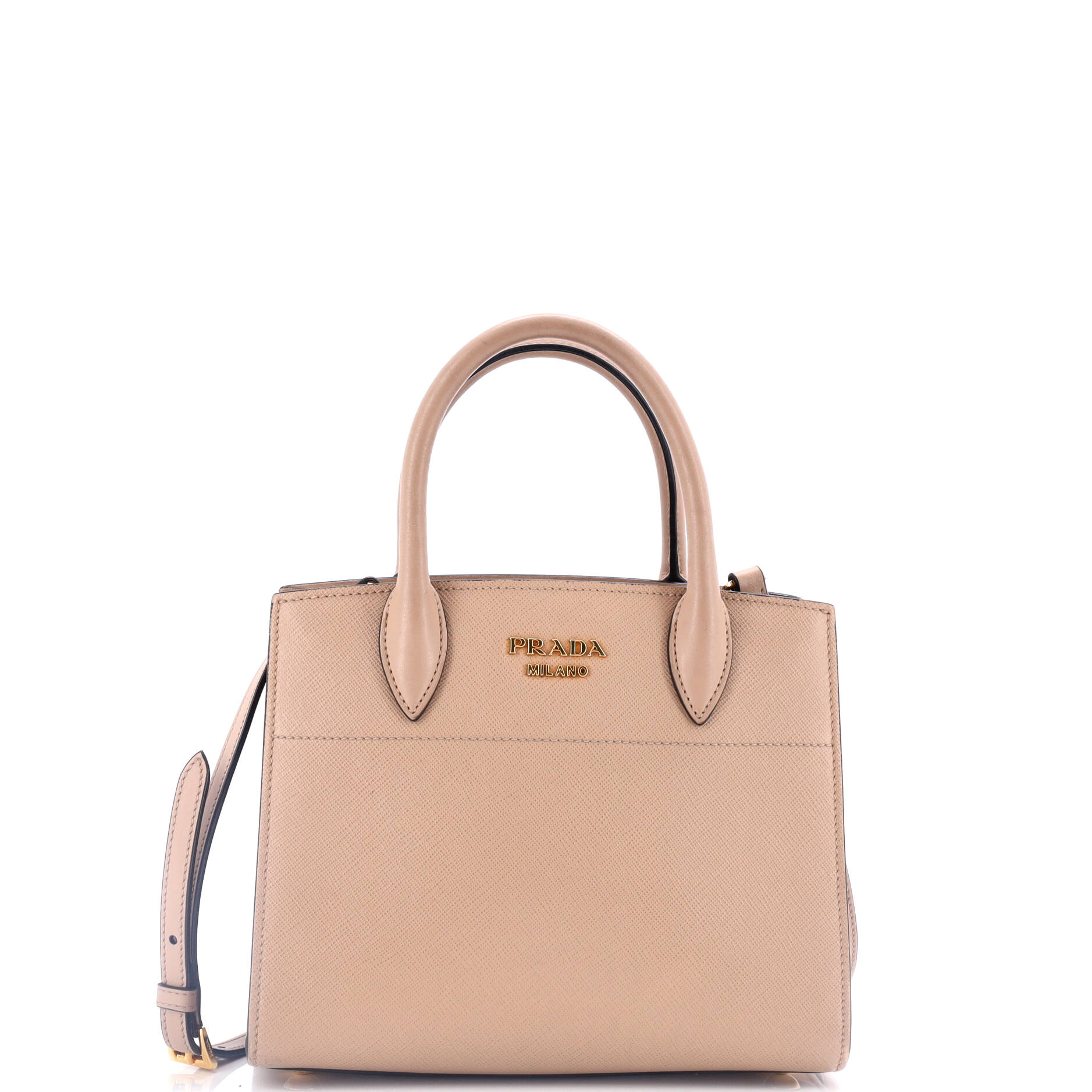 Prada Bibliotheque Tote Saffiano with City Calf Mini