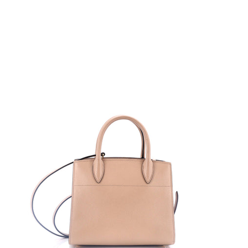 Prada Bibliotheque Tote Saffiano with City Calf Mini
