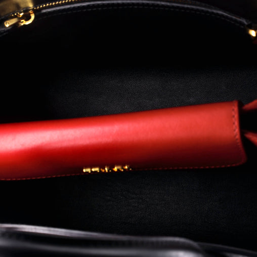 Prada Bibliotheque Tote Saffiano with City Calf Small