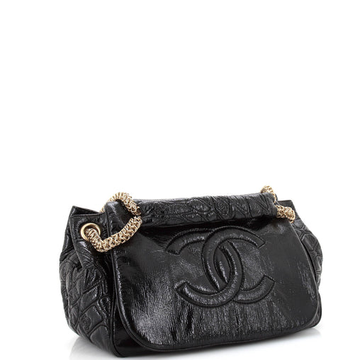 Chanel Rodeo Drive Accordion Flap Bag Patent Vinyl Medium