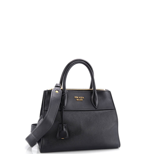 Prada Paradigme Tote Saffiano with City Calf Mini