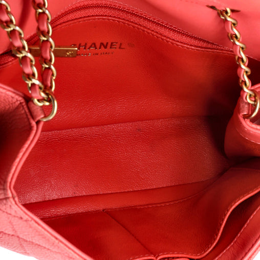 Chanel Filigree Flap Bag Quilted Caviar Small