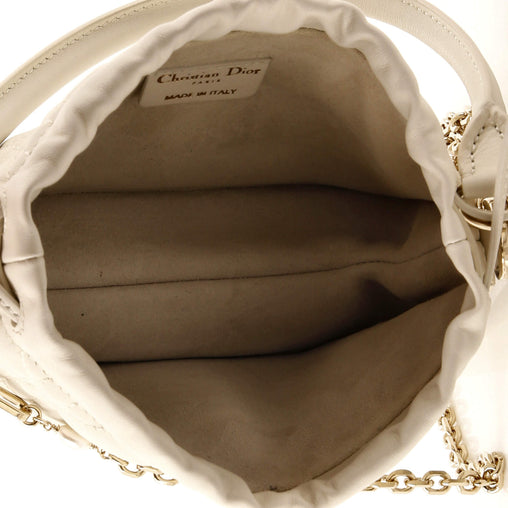 Christian Dior Milly Drawstring Chain Bag Cannage Quilt Lambskin Mini
