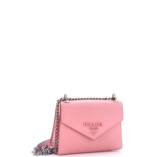 Prada Monochrome Shoulder Bag Saffiano Leather Small