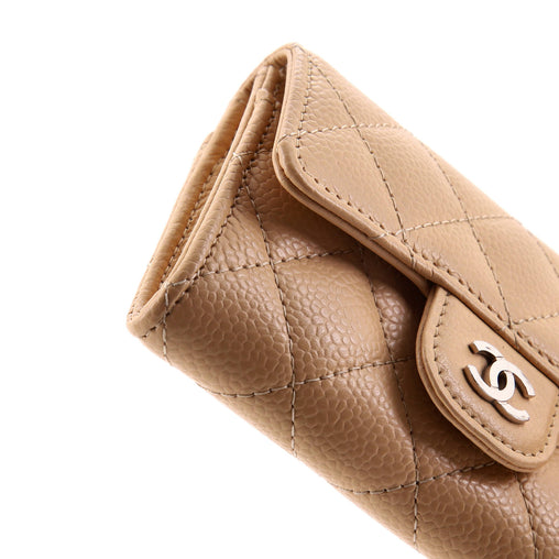 Chanel Classic Flap Card Case Quilted Caviar