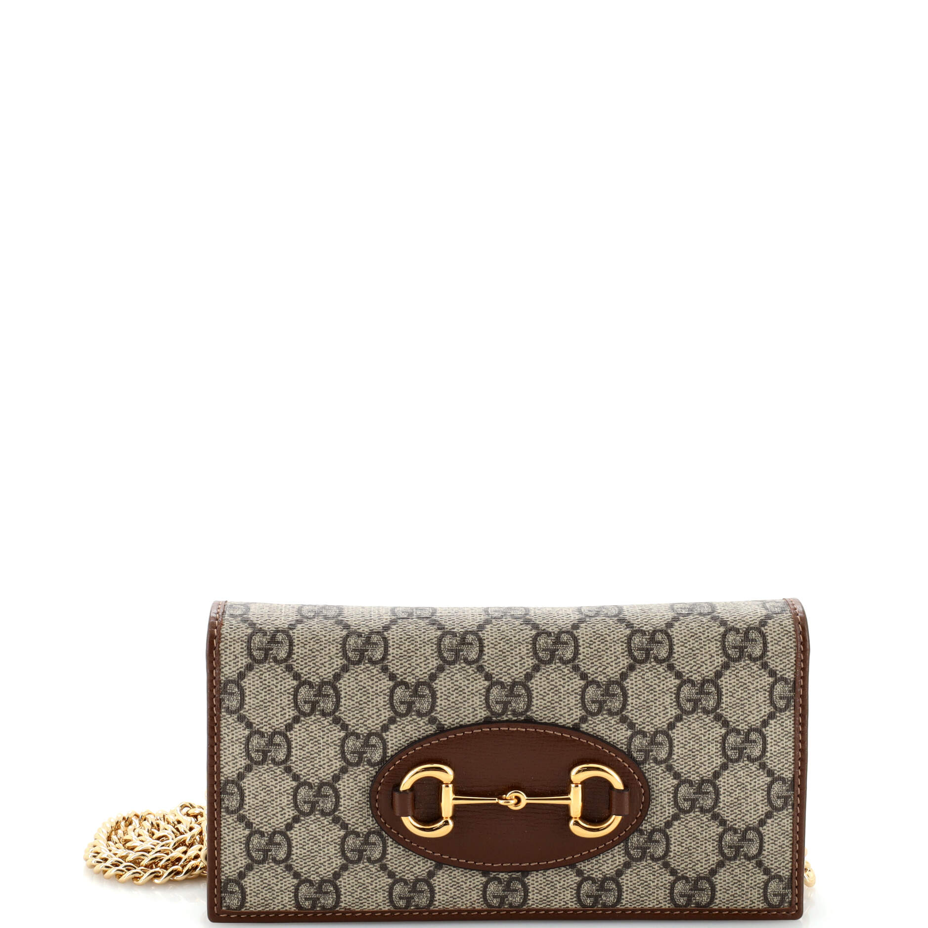 Gucci Horsebit 1955 Chain Wallet GG Coated Canvas